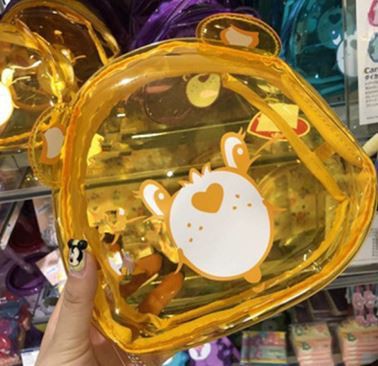 可愛い日本少女風収納バッグ透明pvc化粧ポーチ