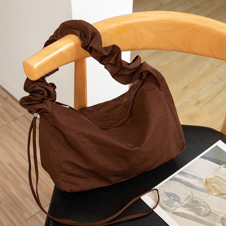 ハンドバッグ 手提げバッグ ショルダーバッグ ギャザーハンドル スピンドルハンドル