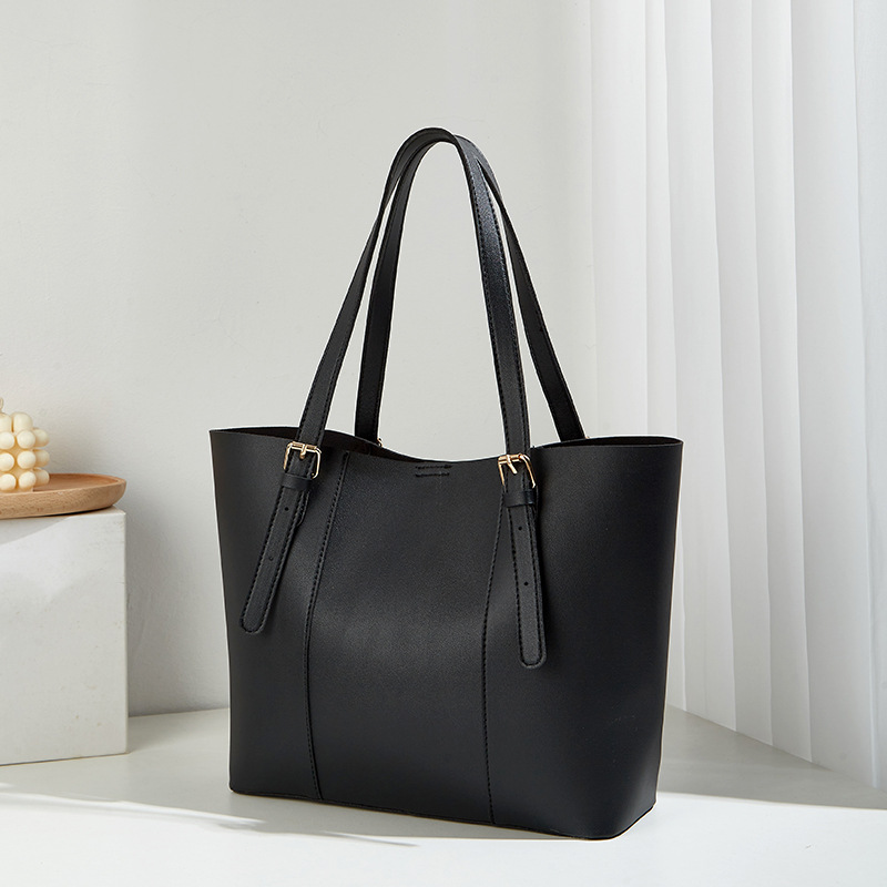 トートバッグ レディース ハンドバッグ 無地 PU A4 肩掛け バッグ 通勤