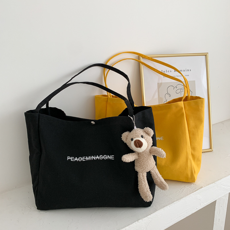 キャンバスバッグ　ハンドバッグ　手提げ　ショルダー　ショッピング　大容量　エコ　