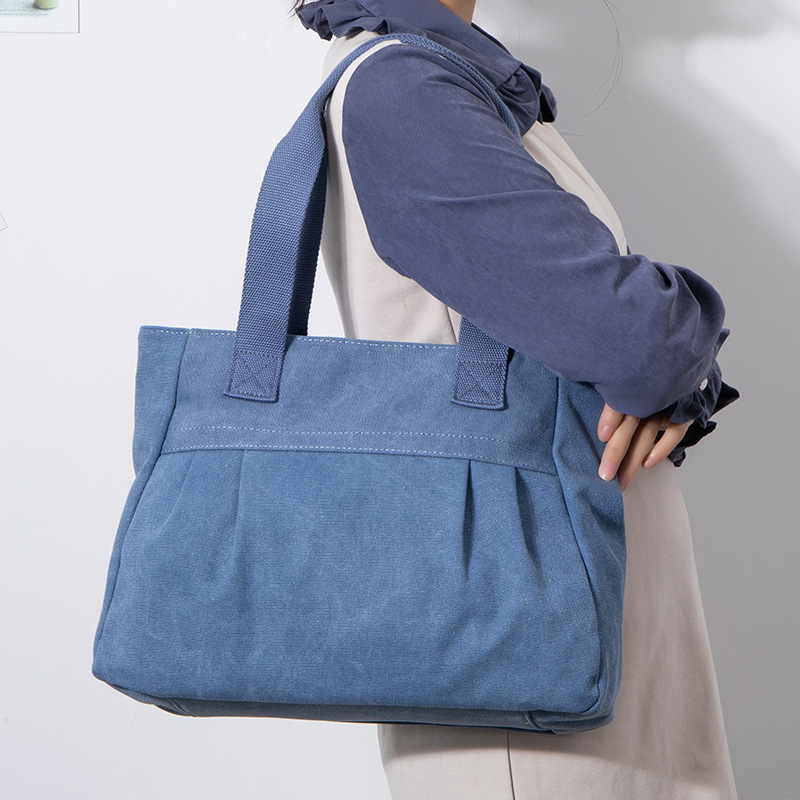 トートバッグ　帆布　レディースハンドバッグ　エレガントなデザイン　知的　手提げ　ショルダ-