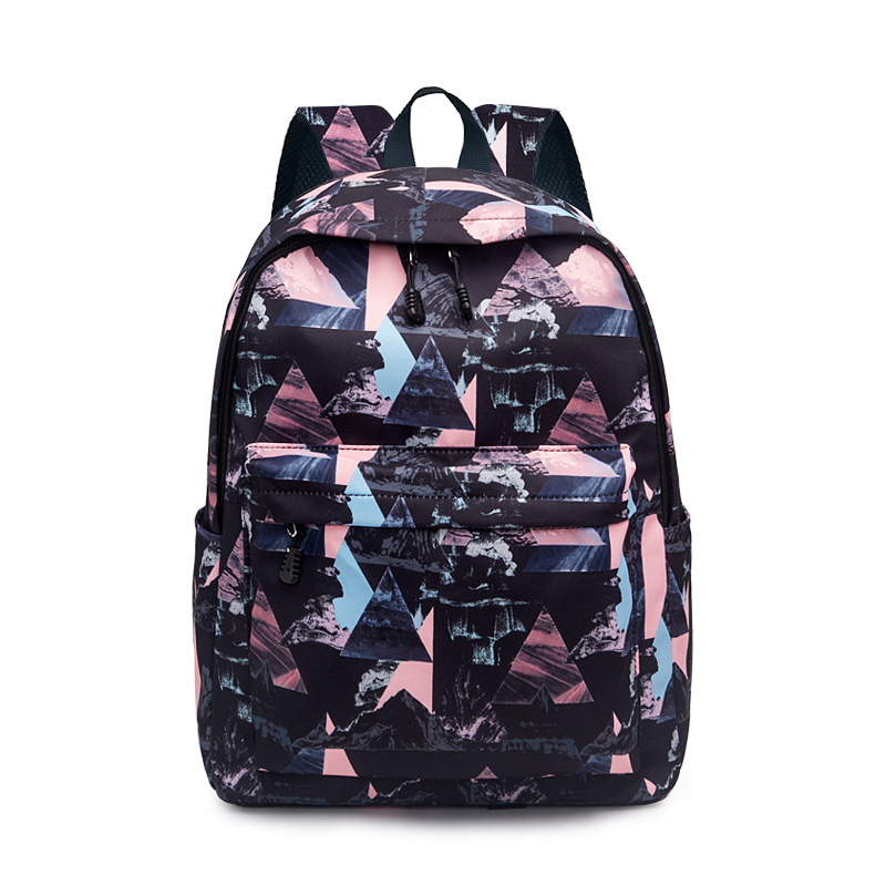 リュックサック　バックパック　カラフルプリント　学生　カジュアル　通学　塾通い