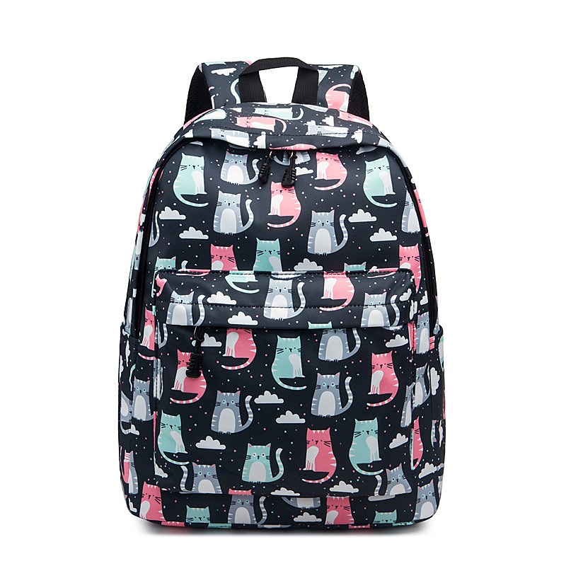 リュックサック　バックパック　カラフルプリント　学生　カジュアル　通学　塾通い