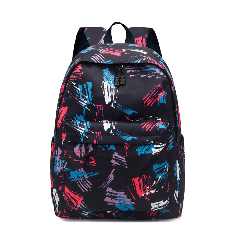リュックサック　バックパック　カラフルプリント　学生　カジュアル　通学　塾通い