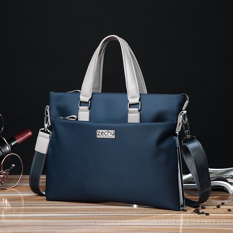  防水　オックスフォード素材　横持ち　メンズ　ビジネスバッグ　パソコンバッグ　手持ち　斜め掛け　2way