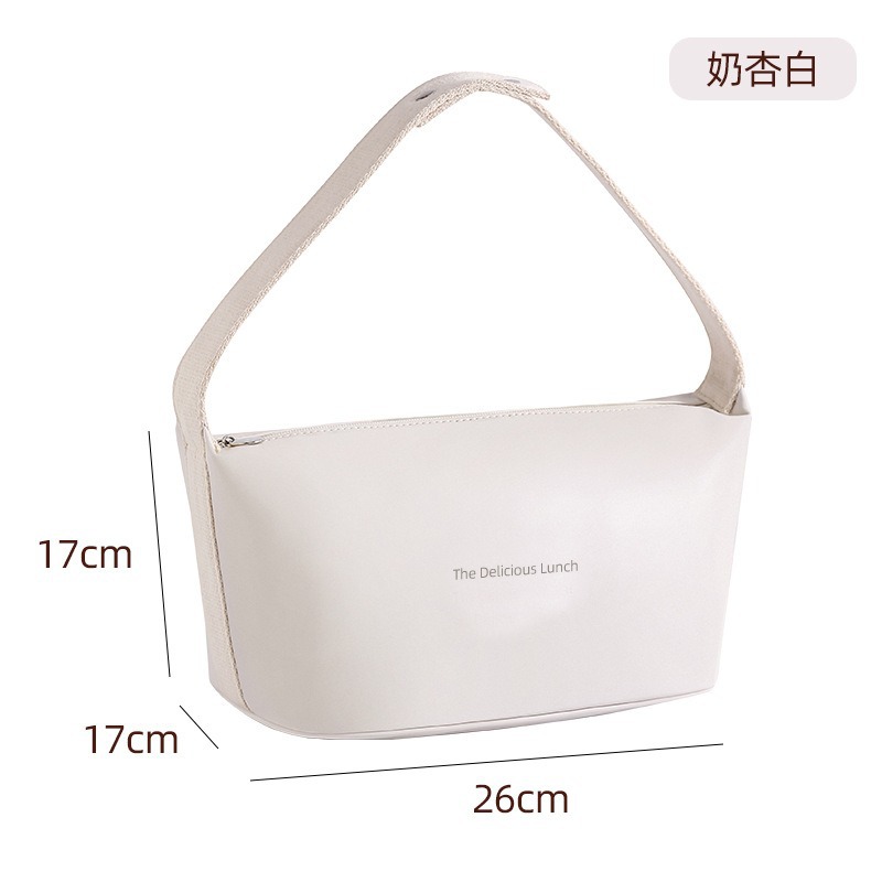 お弁当バッグ　PUレザー　収納袋　保温保冷バッグ　