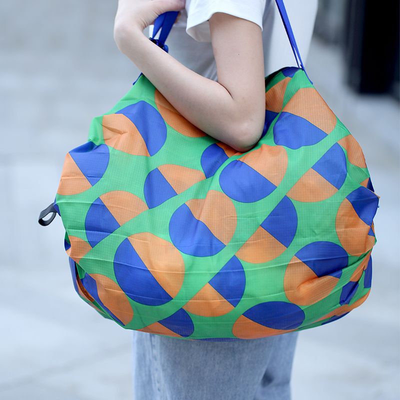 エコバッグ 一気に畳める ファスナー付き 買い物バッグ 折りたたみ おしゃれ 大容量サイズ