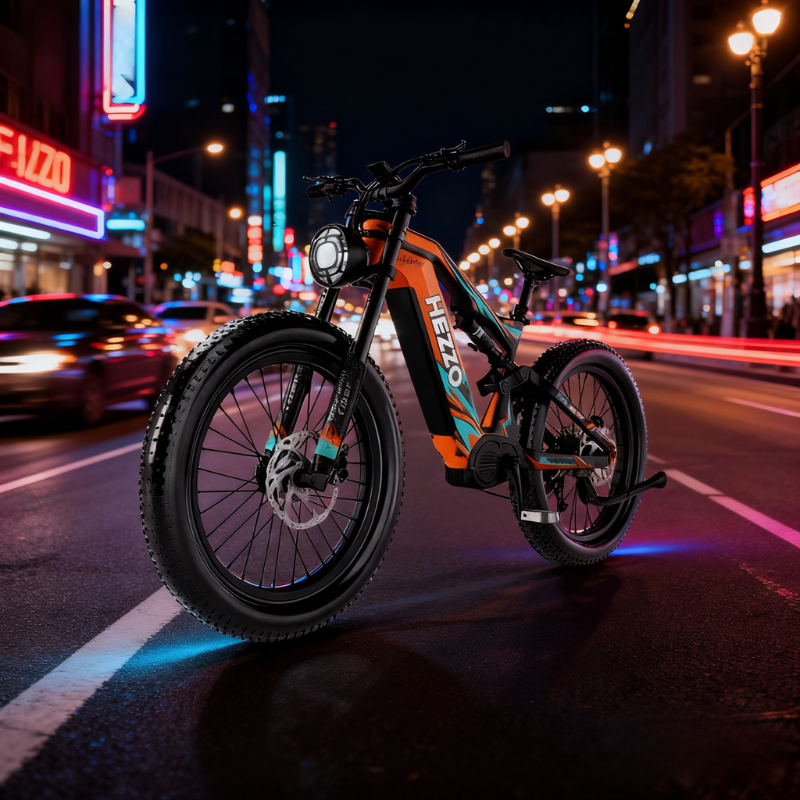 HEZZO K9 Fat Tire Electric Bike 52V 21AH