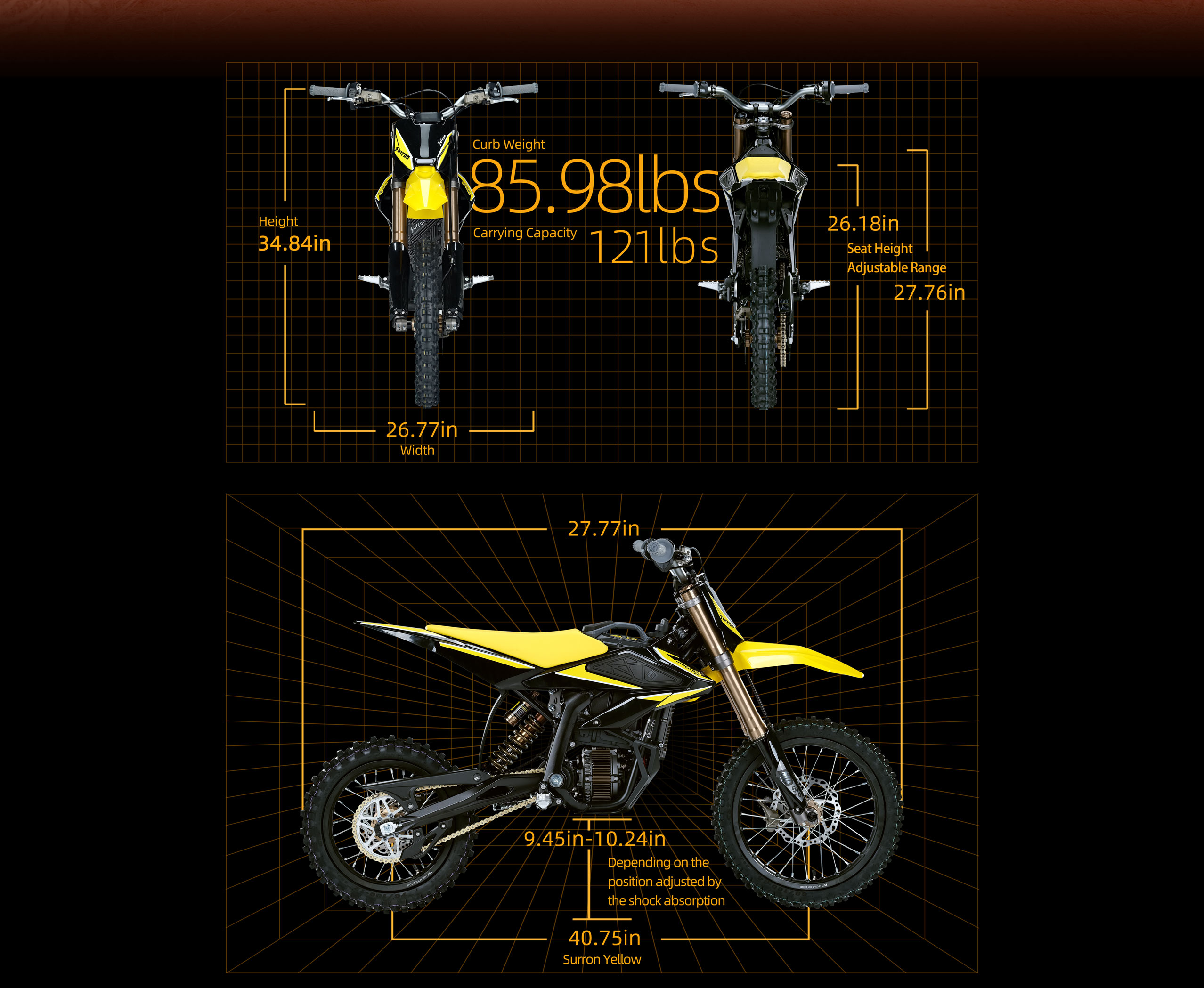 2026 Hyper Bee Surron Electric Dirt Bike Teenagers Electric Enduro Motorcycle Racing 58V 8000W Middrive 22Ah Powerful Ebike