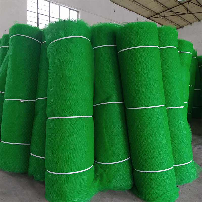 Grid geonet for dam slope protection