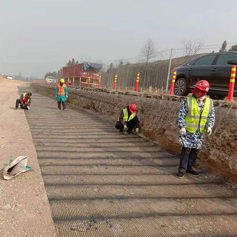 PP uniaxial biaxial geogrid grating for pavement rehabilitation Preventing pavement settlement