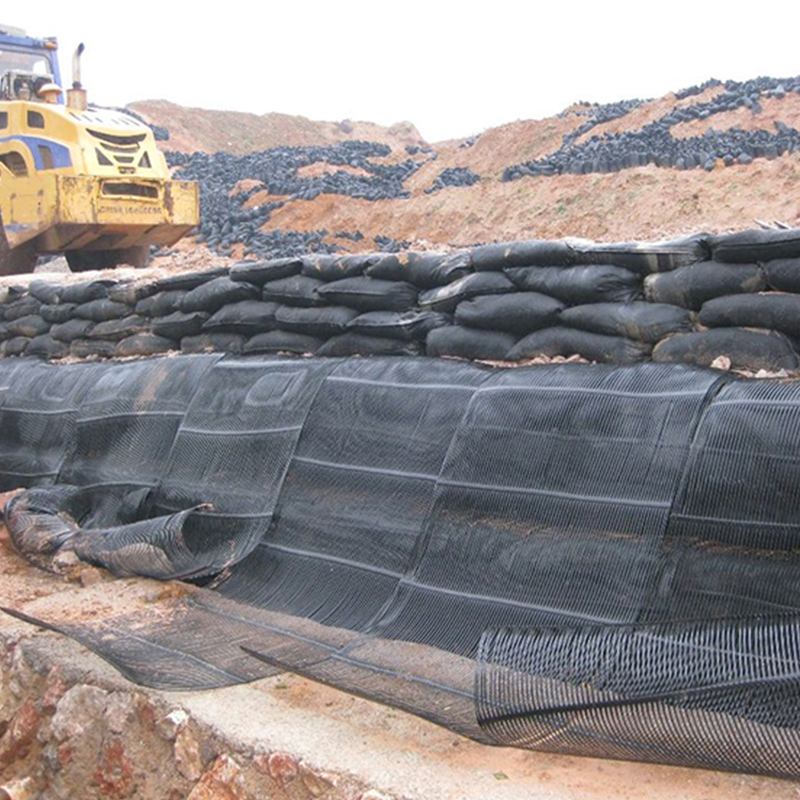 Fiberglass uniaxial basalt reinforcing mesh / basalt geogrid
