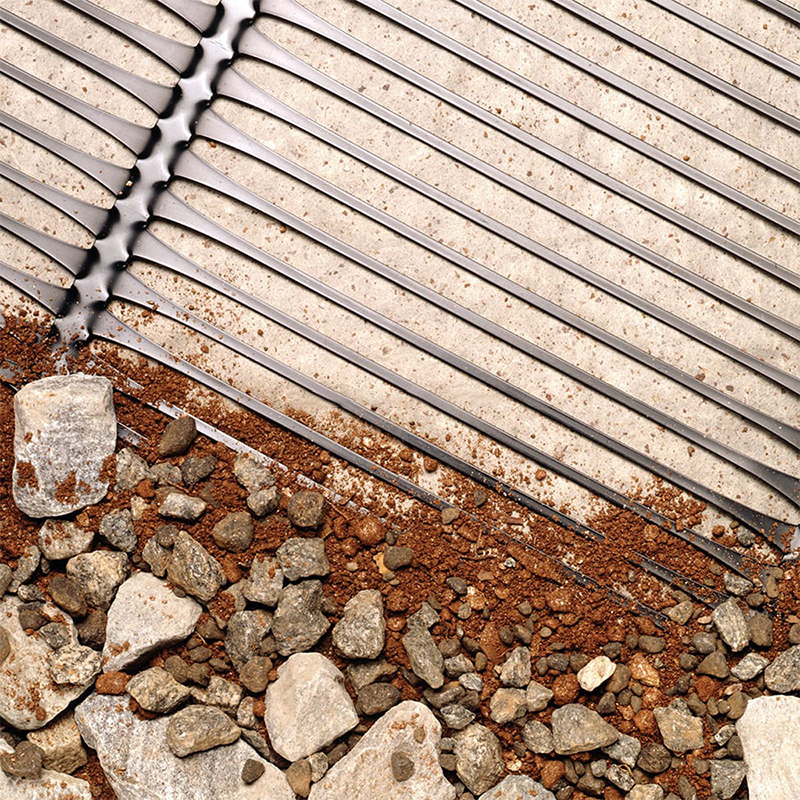 Fiberglass uniaxial basalt reinforcing mesh / basalt geogrid