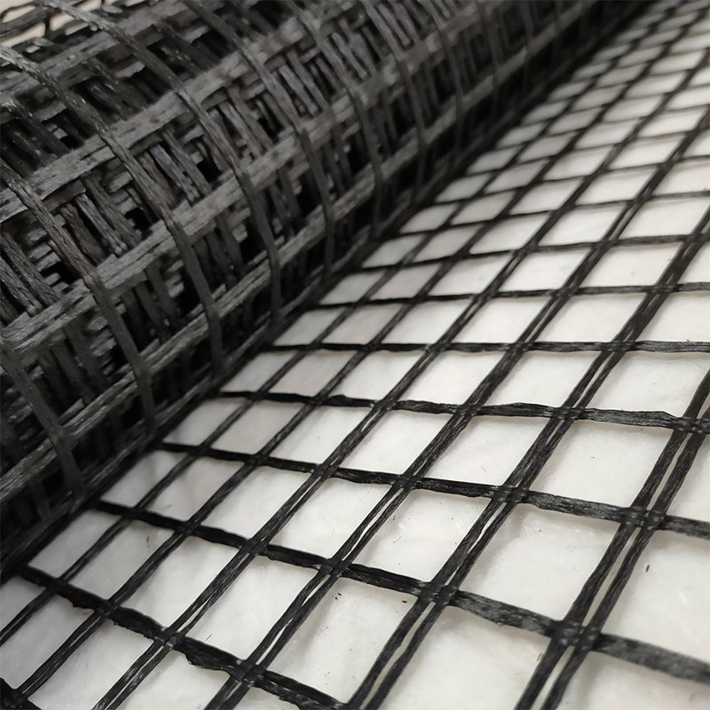 Geogrid Coated Bitumen 100-100kn/m Fiberglass Geogrid 100kn Fo Road And Bridge Pavement