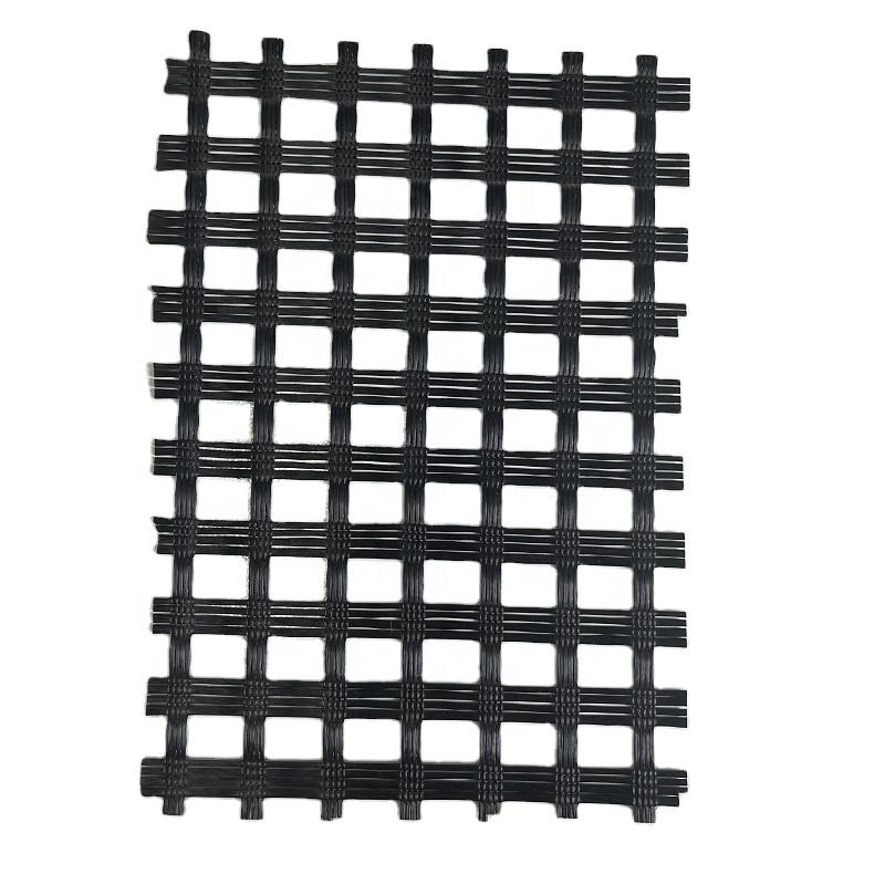 80-80 kn/m strength fiberglass geogrid asphalt