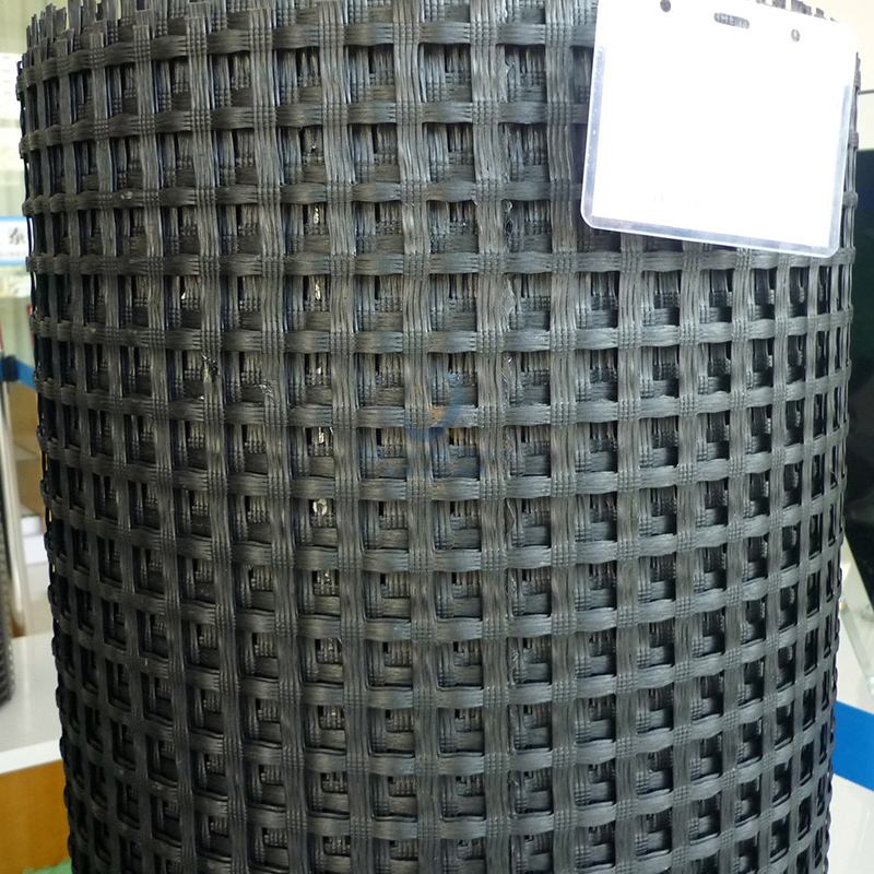 80-80 kn/m strength fiberglass geogrid asphalt