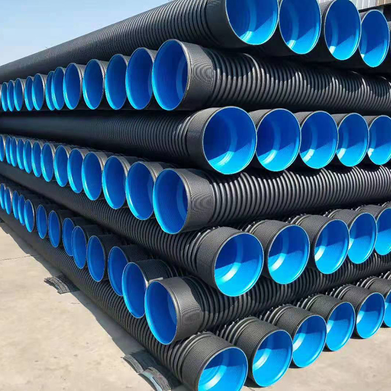 300mm 750Mm 1000mm Hdpe Steel Wire Reinforced Spiral Double Wall Corrugated Drain Drainage Pipe