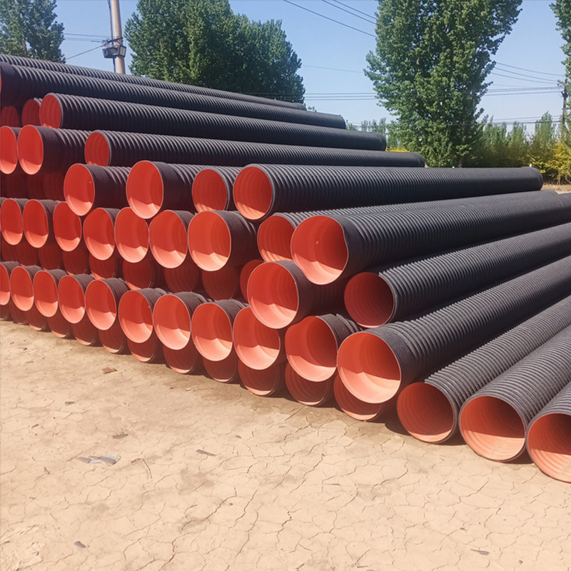 300mm 750Mm 1000mm Hdpe Steel Wire Reinforced Spiral Double Wall Corrugated Drain Drainage Pipe