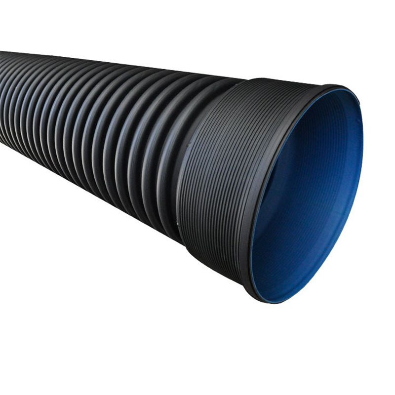 Factory Sale 200mm HDPE Double Wall Corrugate Pipe with Socket and Rubber Ring