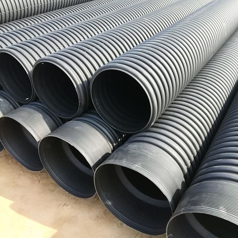 Factory Sale 200mm HDPE Double Wall Corrugate Pipe with Socket and Rubber Ring