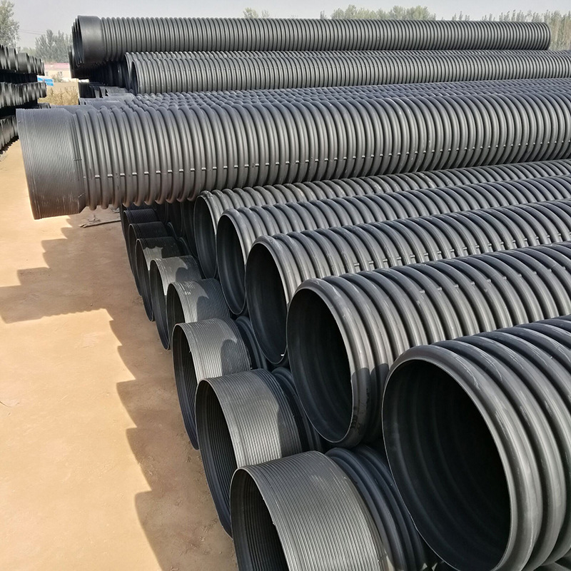 200mm to 800mm grand diameter HDPE double wall corrugated pipe sewer drain pipe