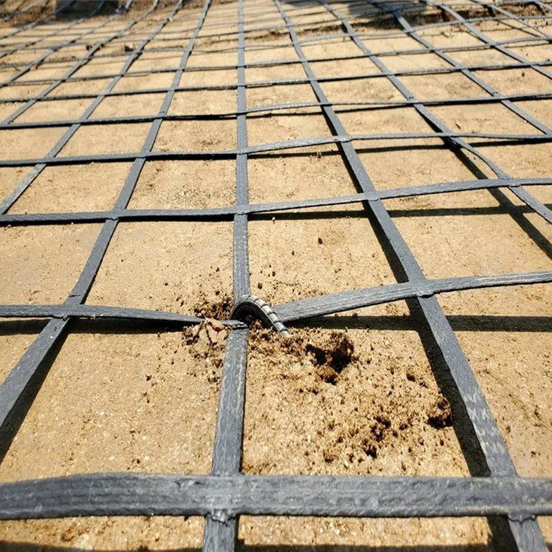 Factory price ground reinforcement steel-plastic Construction Geogrid
