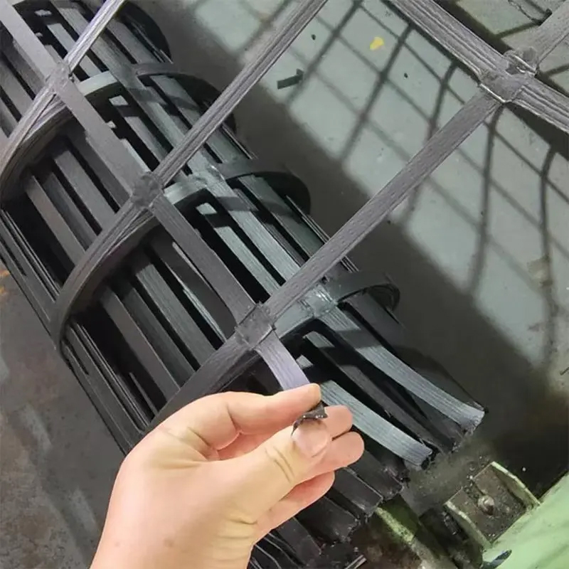 Factory direct sale High Quality PP steel-plastic compound Geogrid for Road