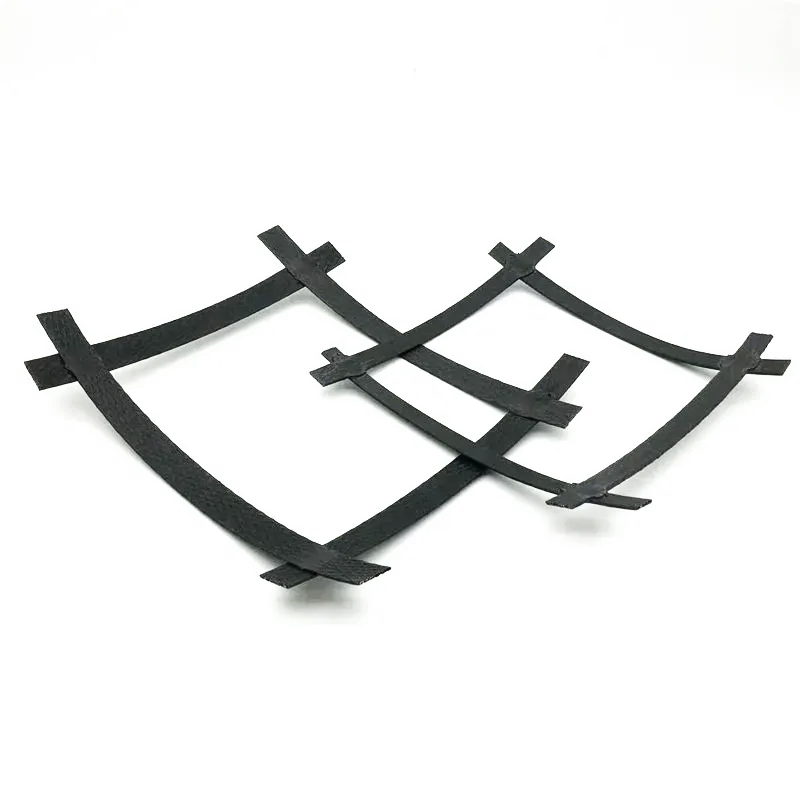 Roadbed anti-cracking reinforcement bi-directional tensile steel-plastic geogrid