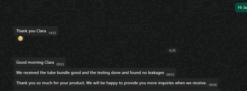 tube bundle feedback Customer Feedback on Custom Heat Exchanger Tube Bundles