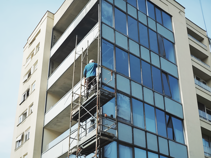 Galvanized exterior wall