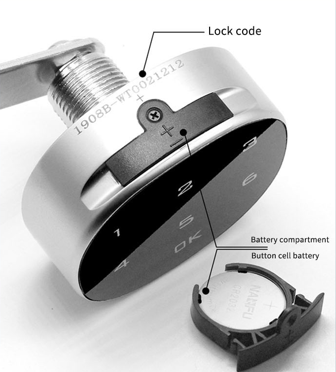 High Security Electronic Cabinet Lock for GYM lockers1602S#