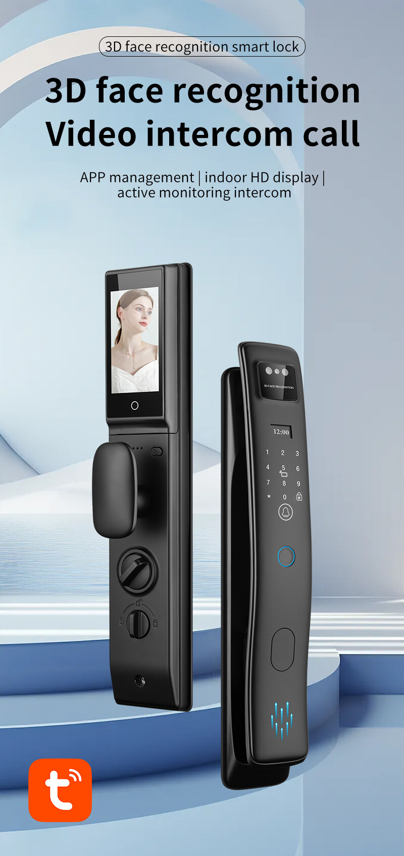 security door lock fingerprint password card remote S958