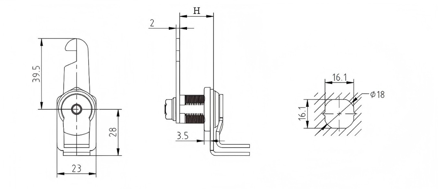 cabinet drawer lock 2121
