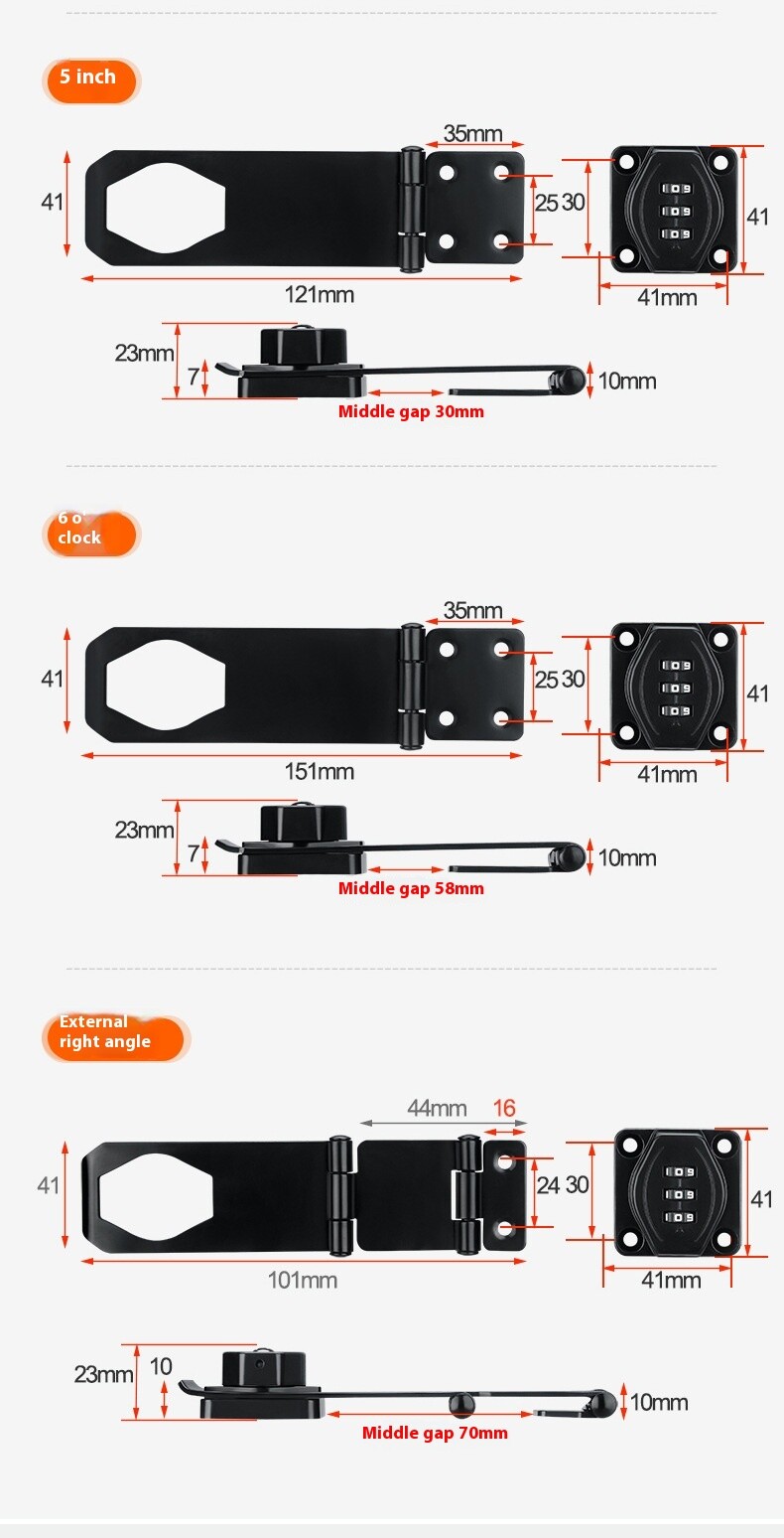 combination cabinet lock 8308