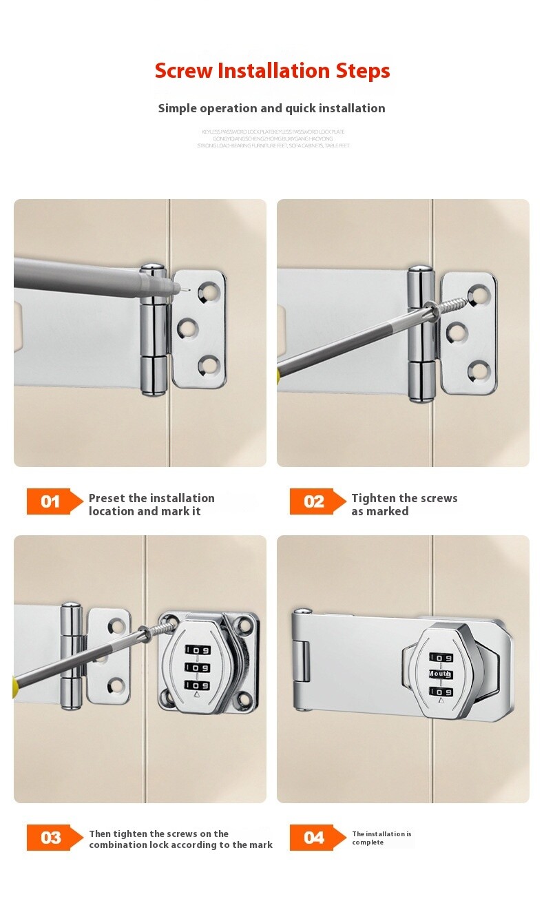combination cabinet lock 8308