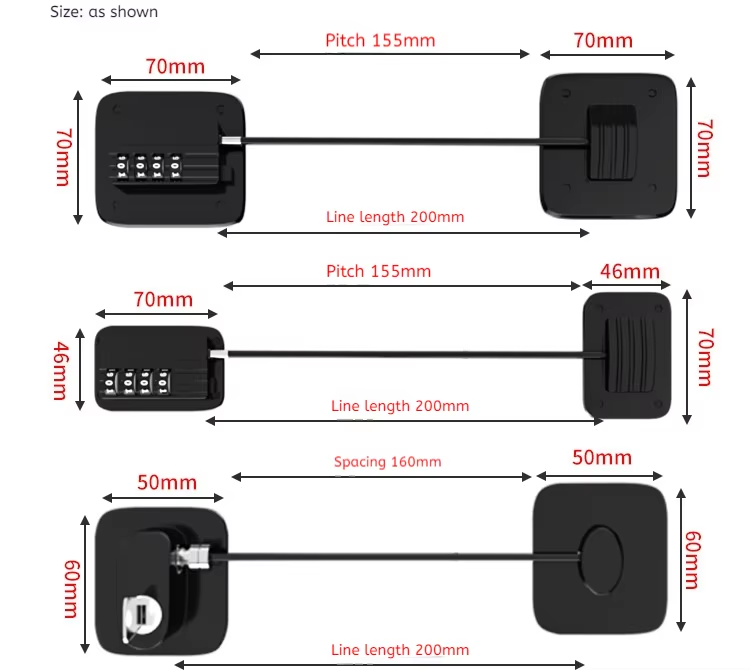 Refrigerator Combination Lock  8309
