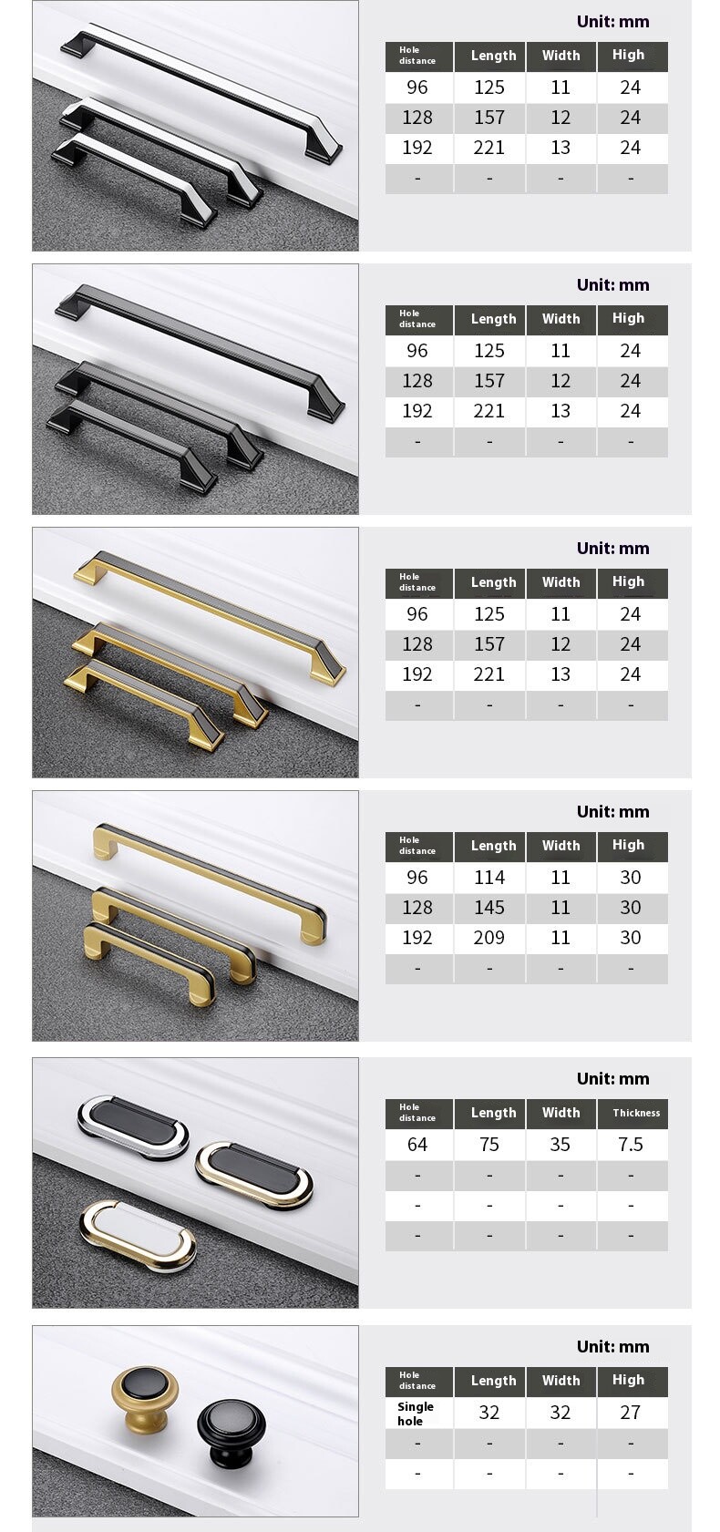 Modern kitchen cupboard handles 2408