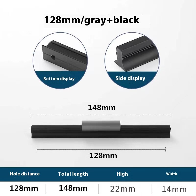 Contemporary kitchen cupboard handles 8230grey