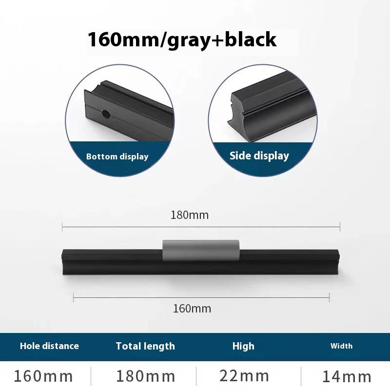 Contemporary kitchen cupboard handles 8230grey