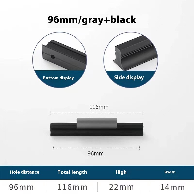 Contemporary kitchen cupboard handles 8230grey