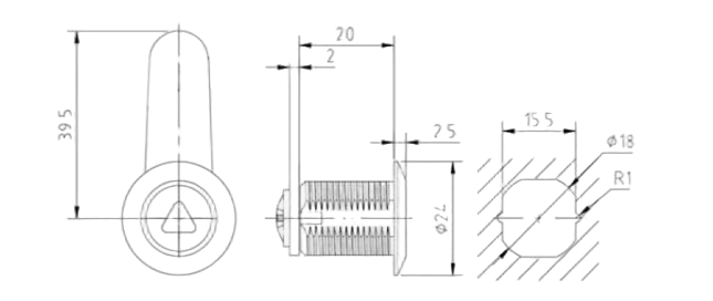 cabinet cam lock 104-20