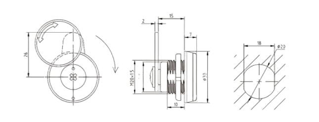 stainless steel cam lock 107A