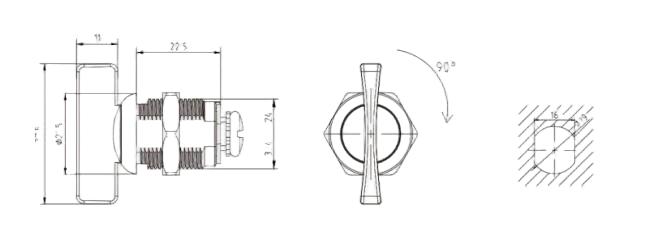 Toolbox cam lock 1061