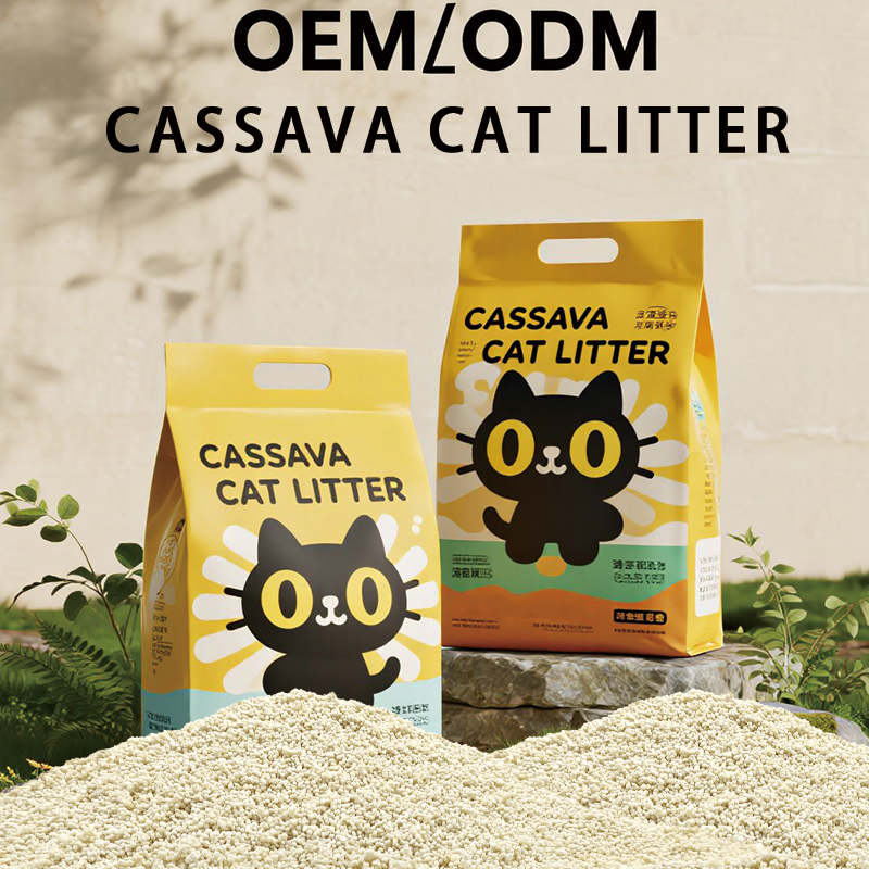 Wholesale Bulk Cat Litter 100% Grain Formula Cat Sand Fast Clumping Premium Odor Remove Cassava Cat Litter