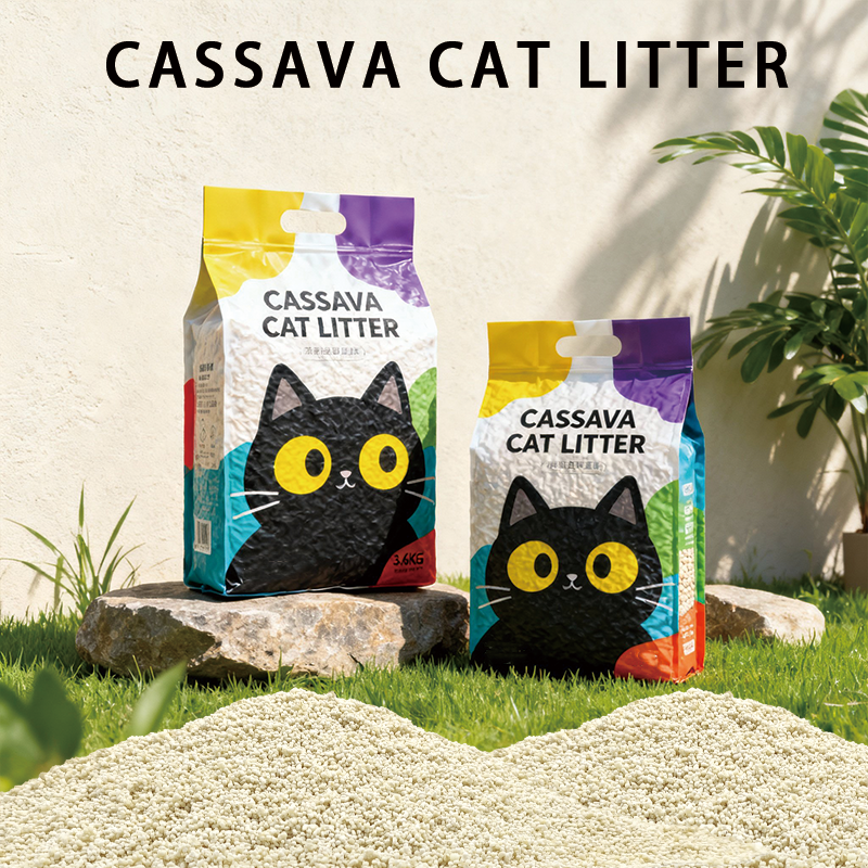 Cat Litter Manufacturer OEM 100% Natural Cat Litter Long-Lasting Odour Control Low Dust Hypoallergenic Cassava Cat Litter