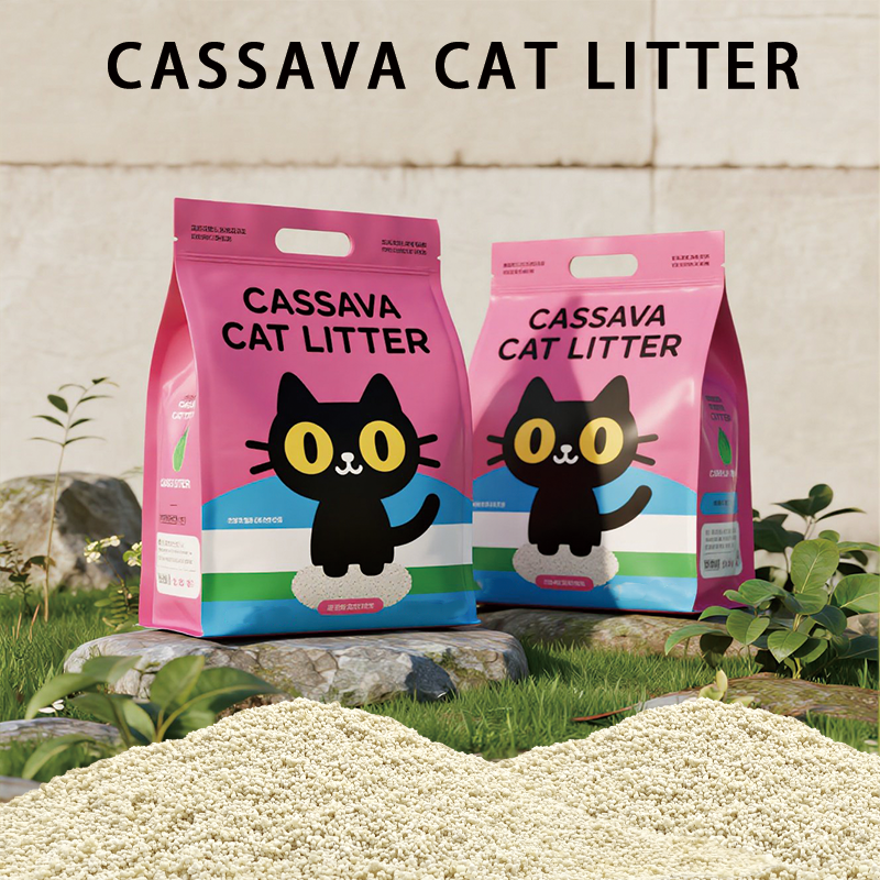 High Quality Cat Litter with Quick Clumping Cassava Cat Litter Plant Cat Litter