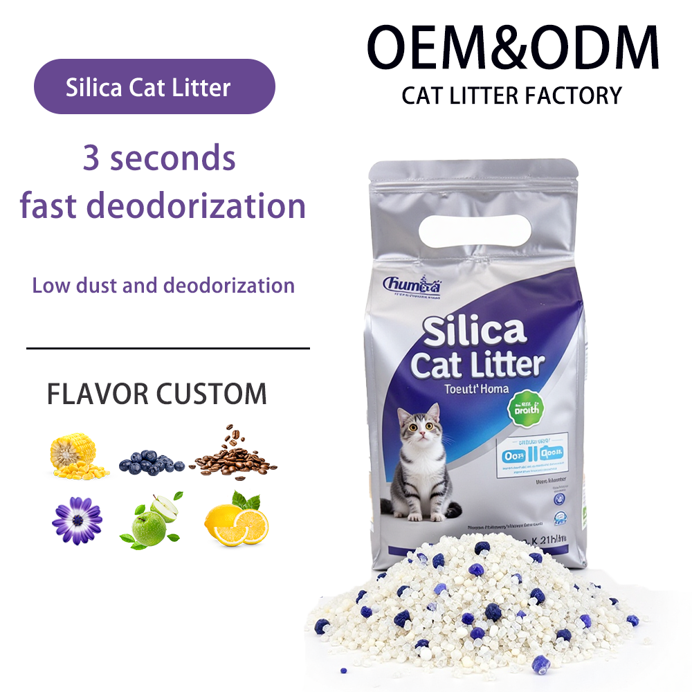 Wholesale Customization OEM 3.8L 5L No Dust Crystal Silica Gel Cat Litter Factory Supply Silicone Cat Litter