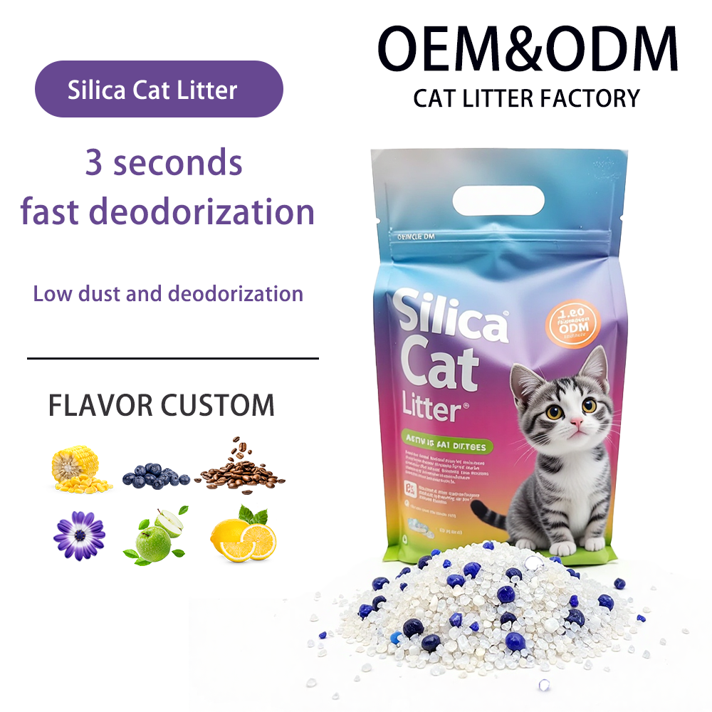 Wholesale High Quality Super Absorbent Natural Ore Silicon Crystal Cat Litter