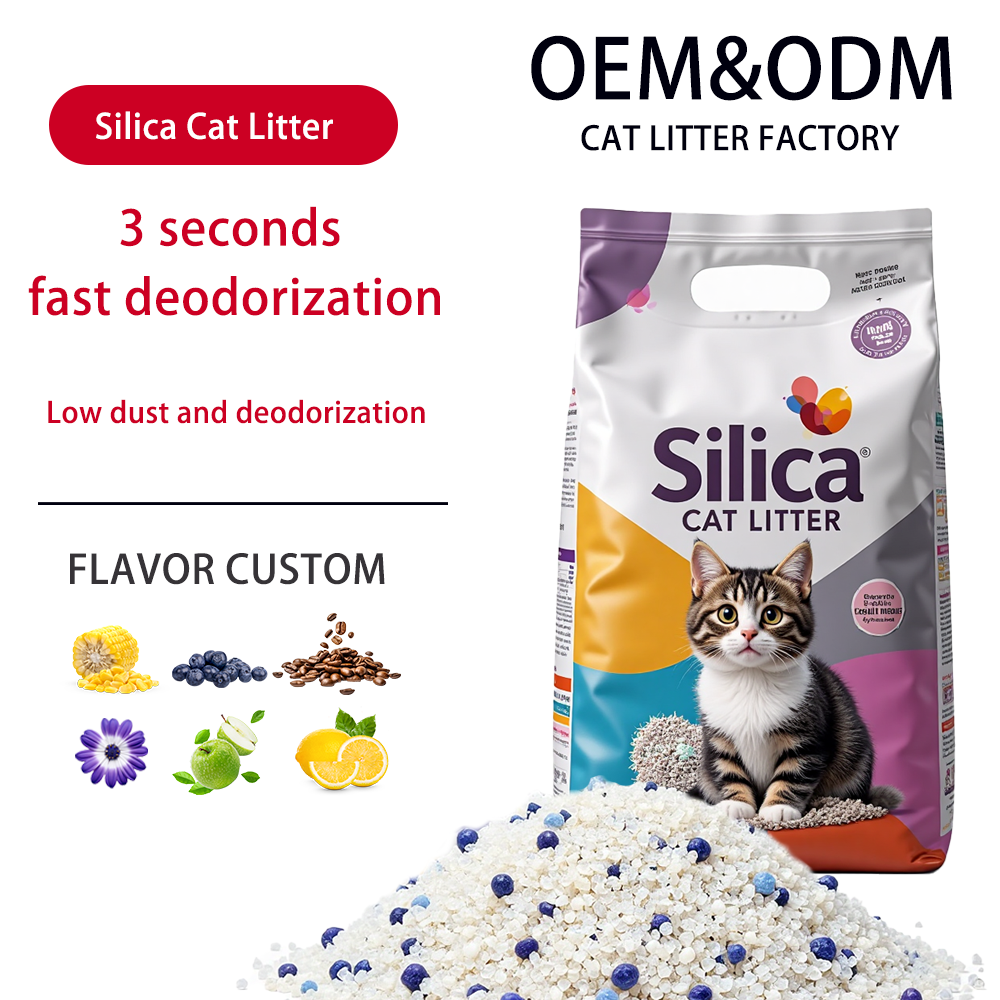 Wholesale Option Arena Para Gatos Premium OEM Super Absorbable Crystal Silicone Gel Sand Cat Litter