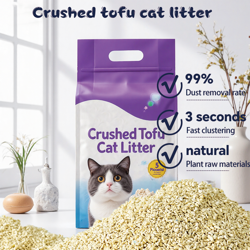 Premium Crushed Bulk Tofu Cat Litter Eco-Friendly Biodegradable Natural 6L/1kg/5kg Pack